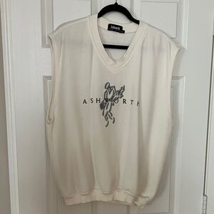 Ashworth Cream Sleeveless Vest with Logo